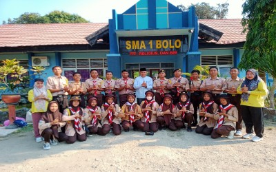 Pelepasan anggota Ekskul Pramuka SMA Negeri 4 Balikpapan untuk mengikuti Kemah Akbar Se-Kabupaten Jakarta Pusat